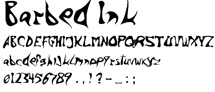 Barbed Ink font